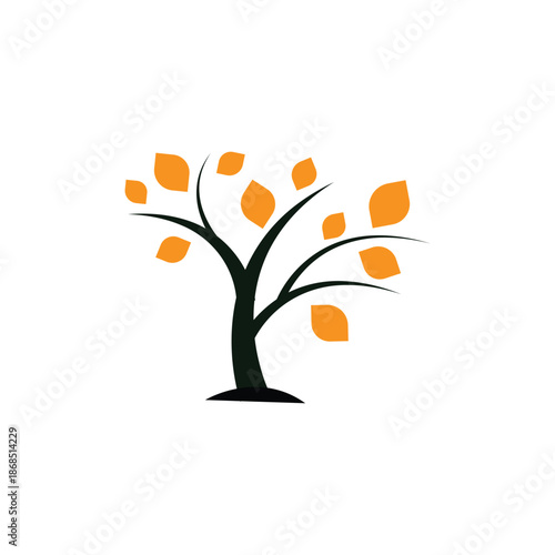 tree  logo icon illustration flat
