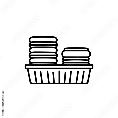 Clean Laundry Basket Icon