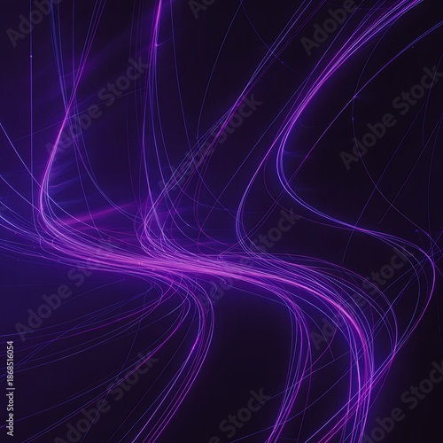 Vibrant Purple and Blue Abstract Light Streaks Background