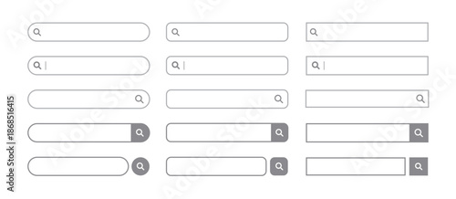 検索窓・検索バーのイラスト素材　セット　Search bar illustration set