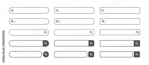検索窓・検索バーのイラスト素材　セット　Search bar illustration set