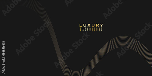 Art & IllustrationBlack luxury background vector design. Gold and black abstract background with fold and curved line and paper. eps10,web