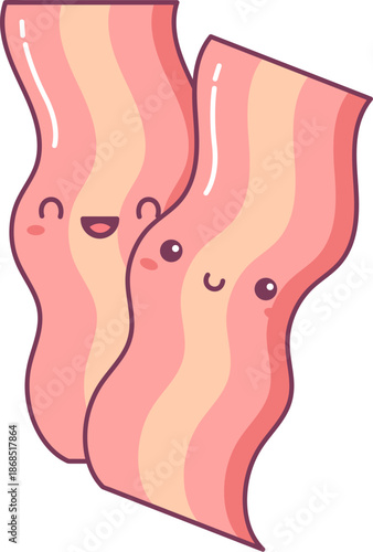 Bacon Slice Kawaii Duo