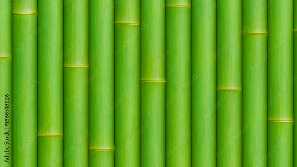 Fototapeta premium Fresh green bamboo stalks texture background pattern