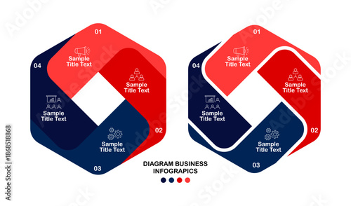 Vector arrow element for infographic 4 step set. Template for cycling diagram, graph, presentation. Business concept with 4 options, parts, steps or processes. vector eps