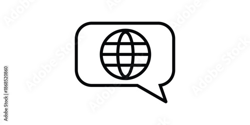 Language Icon Vector Symbol Design Illustration