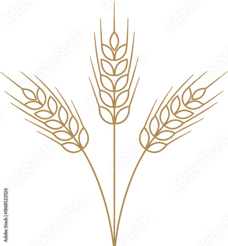 Wheat ear line icon, symbol of agriculture, harvest, bread, food, farm, growth, cereal. Vector illustration for design element