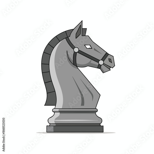 Chess Knight Piece Vector Illustration