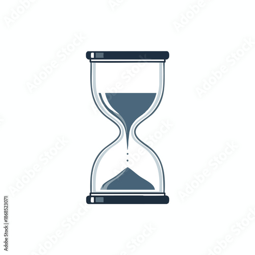Hourglass with sand running out symbolizing time limit
