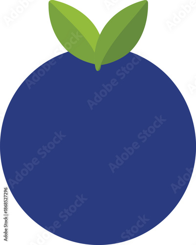 Ripe Blueberry Single Berry Transparent Background