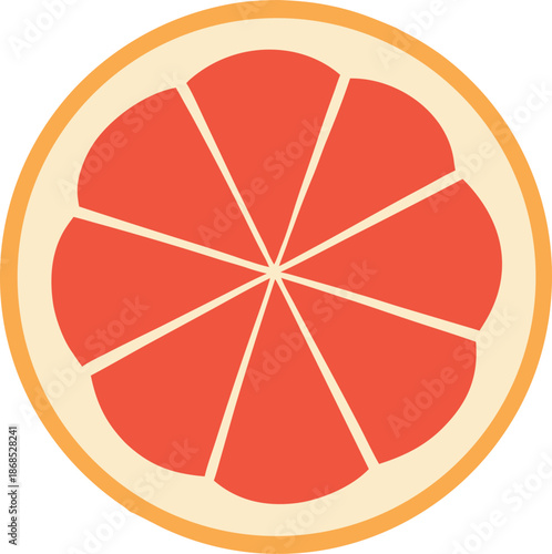 Ripe Grapefruit Half Citrus Fruit Transparent Background