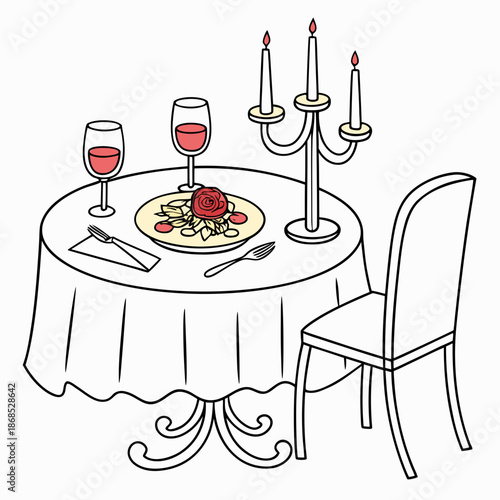 Elegant dining table setting