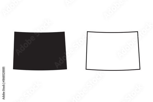 Colorado state silhouette map in black color
