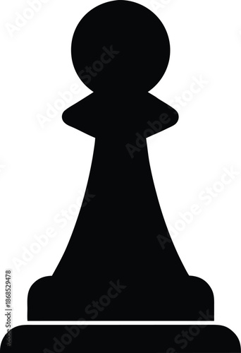Black Silhouette Of Chess Pawn Transparent Background