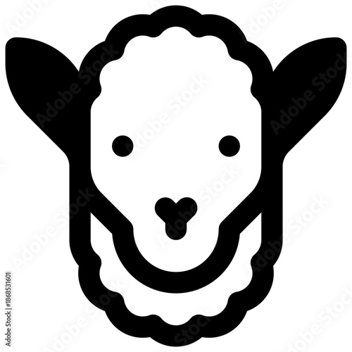 Animal domestication. Outlined stroke vector icon with black-filled details.