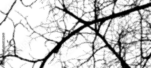 Pixelated bitmap gradient texture. Black and white dither pattern background. Abstract glitchy pattern. 8 bit video game screen wallpaper. Wide raster backdrop. Retro pixel art Illustration