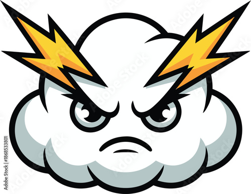 a-flat-vector-illustration-of-a-grumpy-cloud