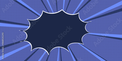 Pop art comic background with clouds. Colorful cartoon vector illustration.