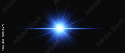 Vector transparent sunlight special light effect lens flare with rays and glare, bright beautiful star