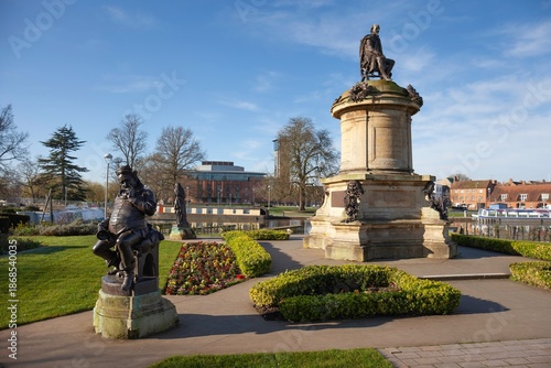 Monument to Shakespeare's plays at Stratford upon Avon, Warwickshire, England
