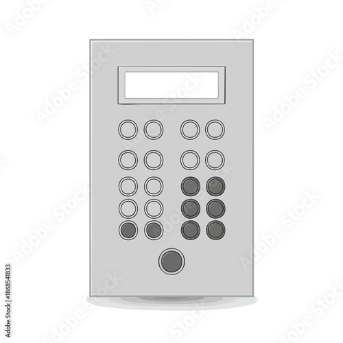Modern Security Control Panel with Keypad and Display