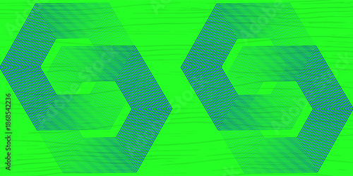 Abstract hexagon rendering of red abstract glass background simple Art