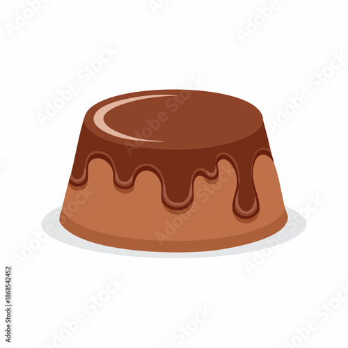 Flat Design Chocolate Lava Cake