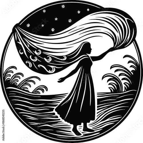 vector illustration of an angel