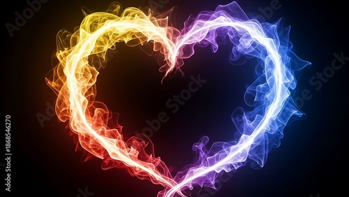 Vibrant heart of emotions illustration