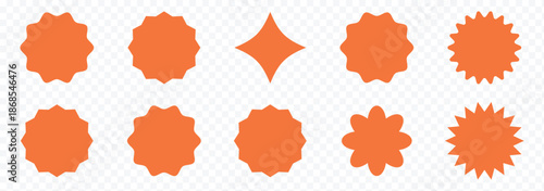 red starburst sale sticker tag icons set vector illustration collection style. Price tag, quality mark badges. Template banner shopping badges. Special offer, discount, sale, shop black friday sticker