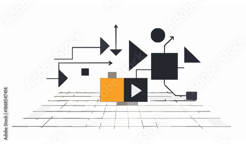 Abstract Puzzle and Logic Games Thinking Concept Vector Illustration