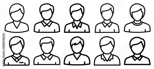 medical awareness medical health care outline icon set, line art minimal design