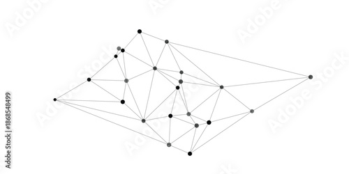 Complex network structure with interconnected nodes