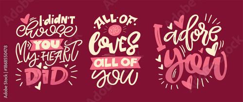 Valentine's Day core. Hand drawn doodle lettering quote about Love. Lettering for t-shirt design, mug print, bag print, clothes fashion. 100% hand drawn vector image.