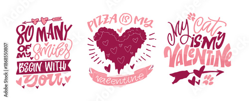 Valentine's Day core. Hand drawn doodle lettering quote about Love. Lettering for t-shirt design, mug print, bag print, clothes fashion. 100% hand drawn vector image.