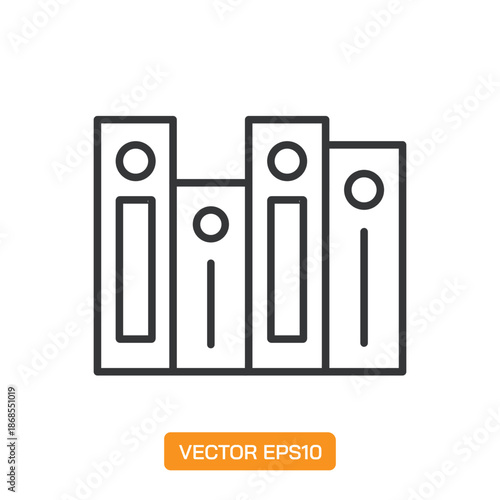 Book Icons. Thin Line Symbol Elements Collection.