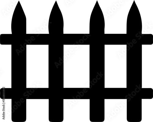 Ornamental Wrought Iron Fence Illustration