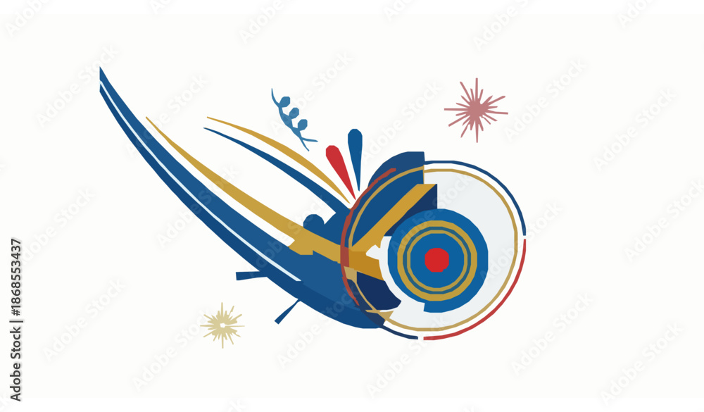 Fototapeta premium Abstract New Year Celebration Renewal Concept Vector Illustration