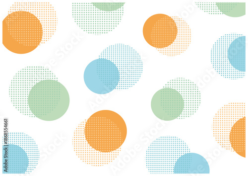 春の水玉ドット背景