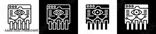 Traffic Source Icon Set In Black And White Filled Style Collection