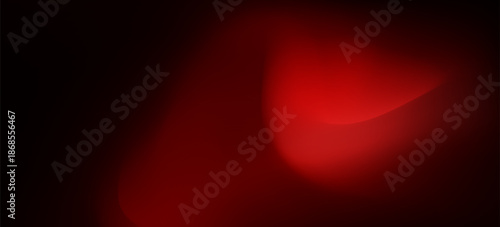 3d rendering of red abstract glass background. An abstract background features a gradient of red and dark red colors, creating a smooth, wave-like transition.