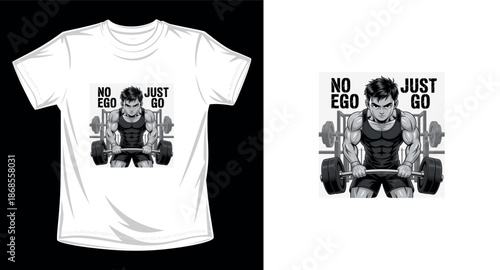 Gym graphic vector art t-shirt design print template