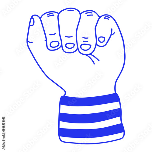 Protest Gesture Fist Doodle