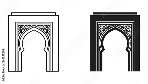 Islamic archway design vector illustration