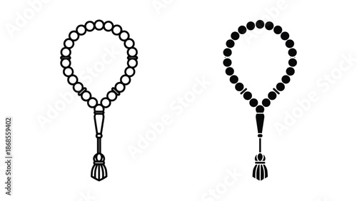 Prayer beads illustration set