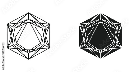 Geometric shapes with complex structure and design