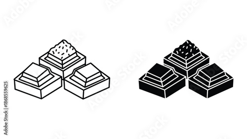 Pile of books illustration in black and white