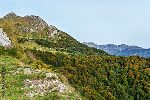 Col d'Aubisque, France. Mountain pass in the French Pyrenees massif, symbol of the Tour de France in Bearn