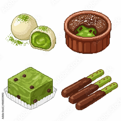 Delicious Japanese desserts and sweets assortment