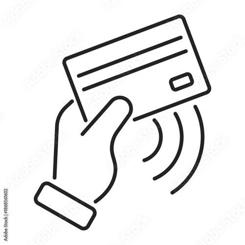 credit card line icon